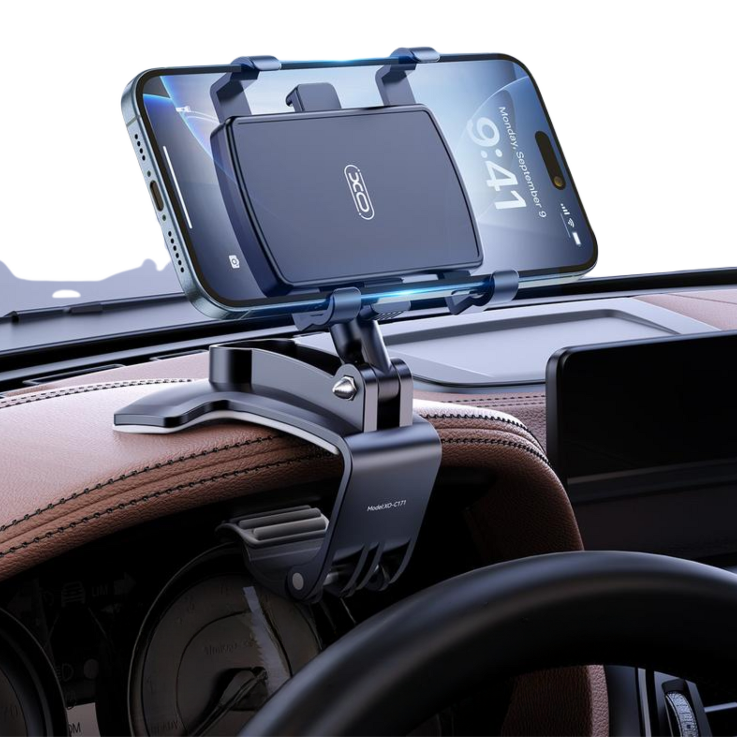 【Father's Day Gift】Universal Car Phone Holder Mount,360 Degrees Rotation Dashboard Phone Holder [Upgrade Clip Never Fall],Car Phone Mount for Iphone,Samsung,Google,Nokia,And 4-7 Inch Smartphones