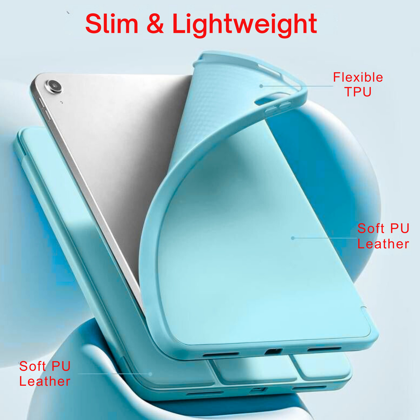 Compatible with Ipad (A16) 11Th Generation Anti-Pressure Case 11 Inch 2025, for Ipad 10Th Generation Case 10.9 Inch 2022 with Pencil Holder, Slim Trifold Stand Protective Cover with Soft TPU Back