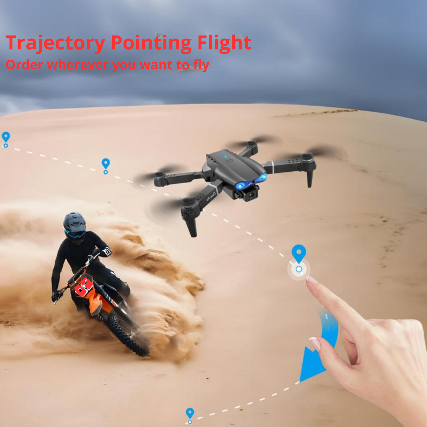 Drone with Camera, 1080P HD FPV for Beginners and Kids,Remote Control Toys for Adult Gifts, Quadcopter Drone with Gesture Control, Foldable Mini Drone with 2 Battery Chargers. Button Folding Black Traveling Gadgets