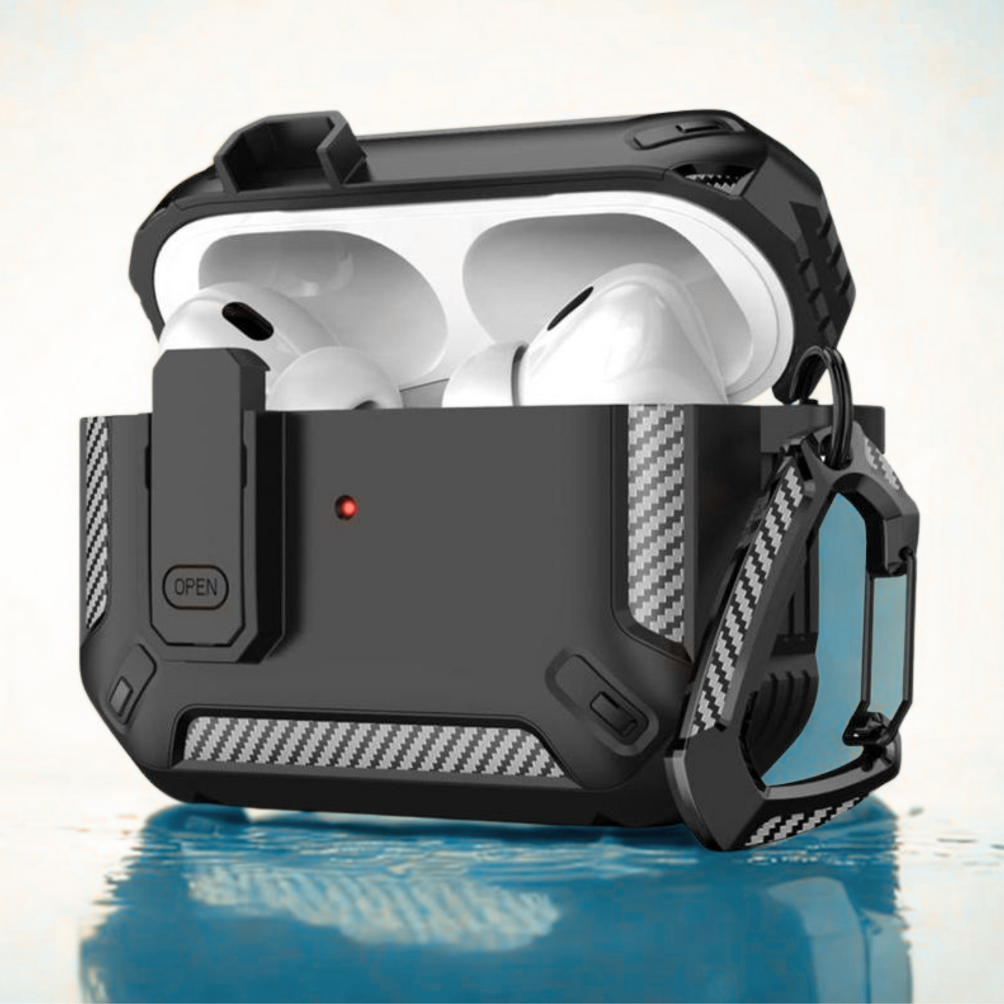Earphone Protective Case with Carabiner, Anti-Fall Protective Case, TPU Shockproof Protector Cover for Airpods Series, Summer Decoration Accessories
